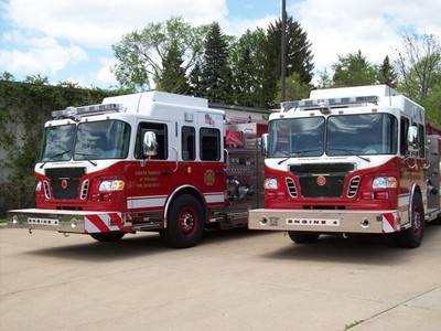 Photo of Crimson Twins Fire Engines