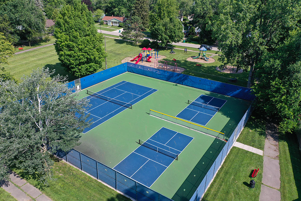 Burns-Park Courts Aerial View