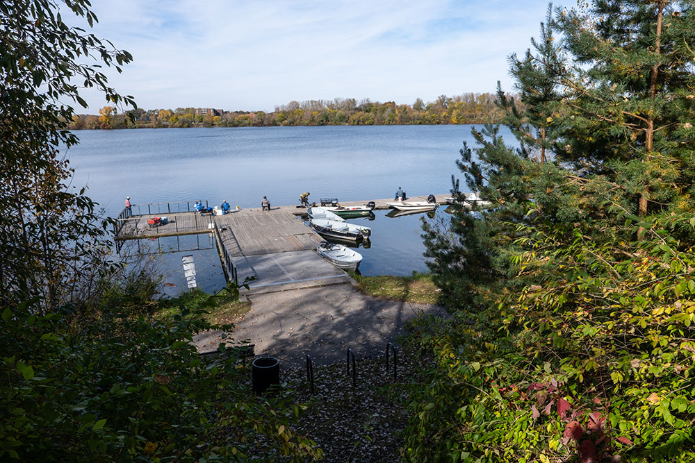 boat docks on ford lake
