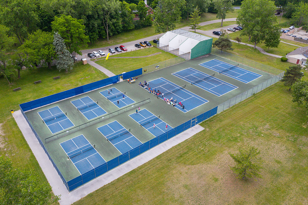 Ford Lake Park courts aerial view