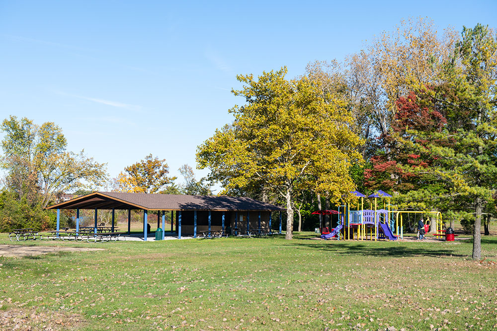 Ford Lake Park playground and shelter