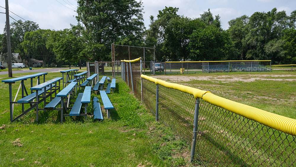 Wendell-Holmes bleachers at baseball field