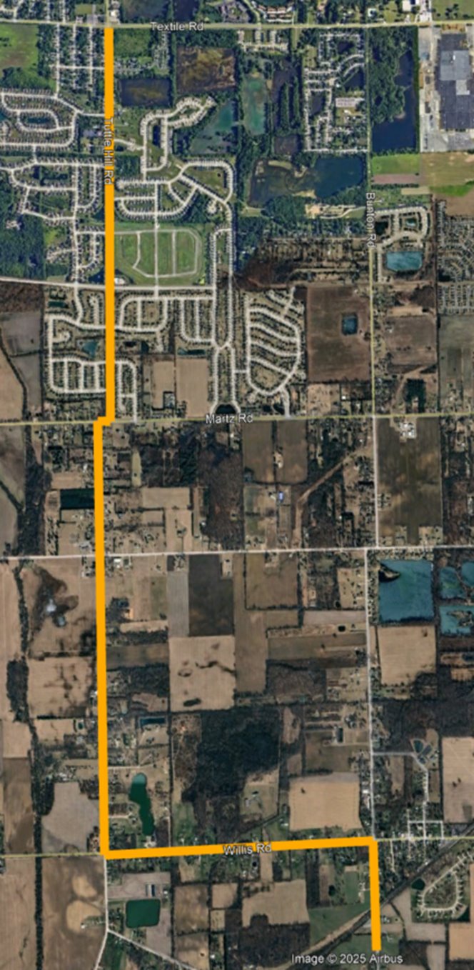 DTE Gas Main Replacement Carlton Project Map