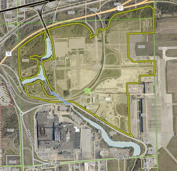 Land map showing ACM land