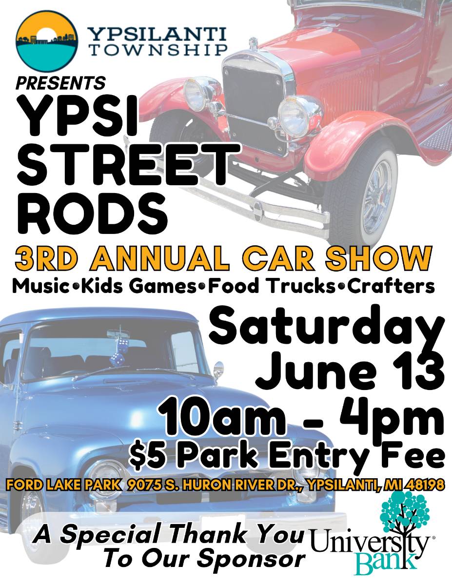 Ypsi Street Rods Car Show Flyer